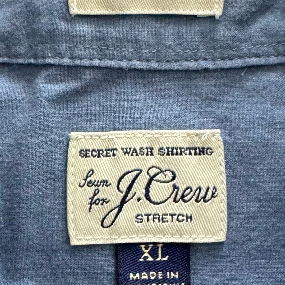 J. Crew men’s Secret Wash Classic fit blue stretch button down shirt, size XL - Picture 4 of 16